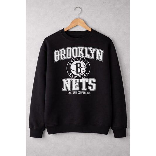 Modern Fit Black Sweatshirt with Unique Design