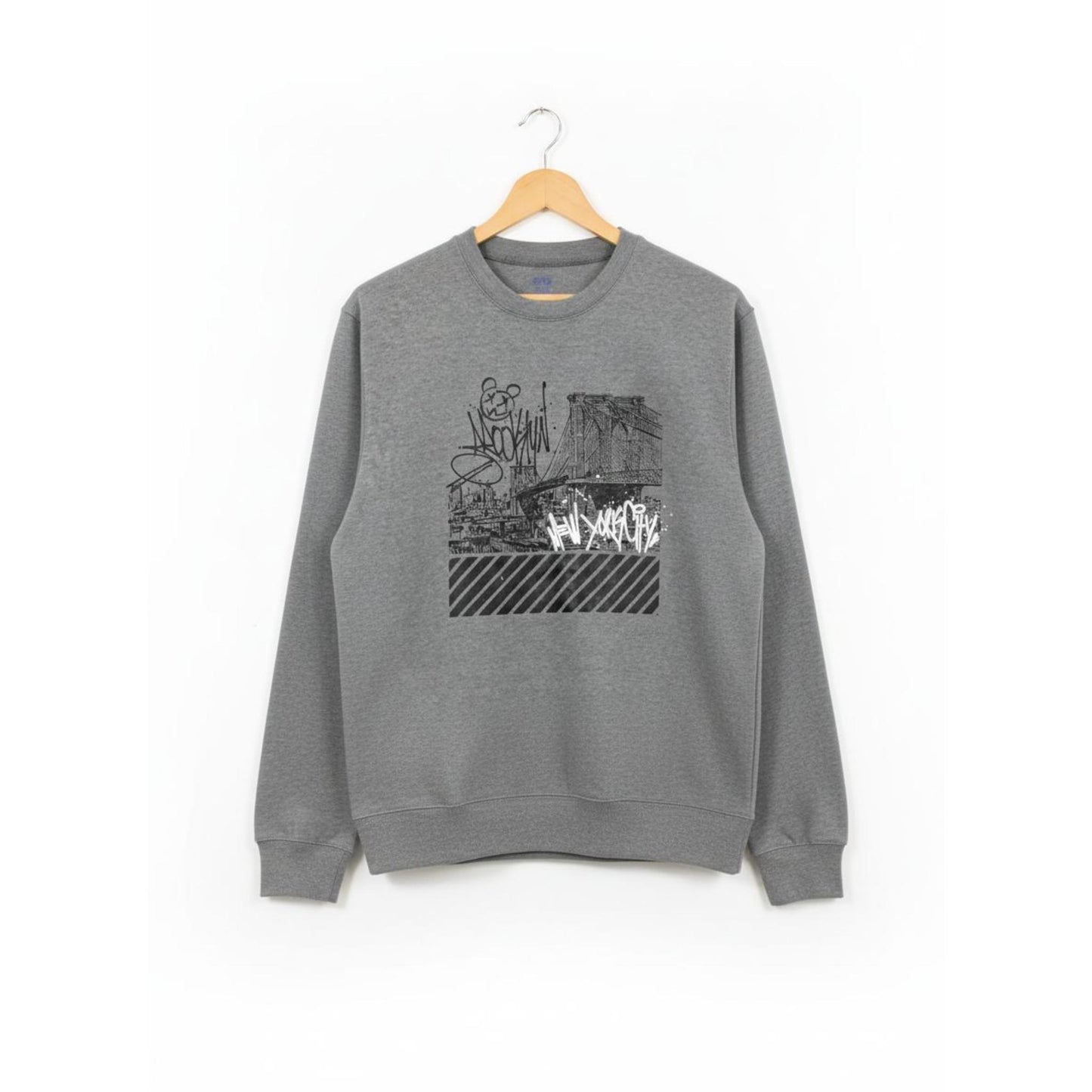 Modern Urban Graphic Grey Sweatshirt