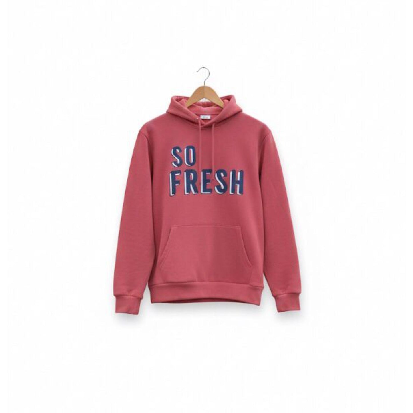Casual Streetwear Hoodie in Soft Pink