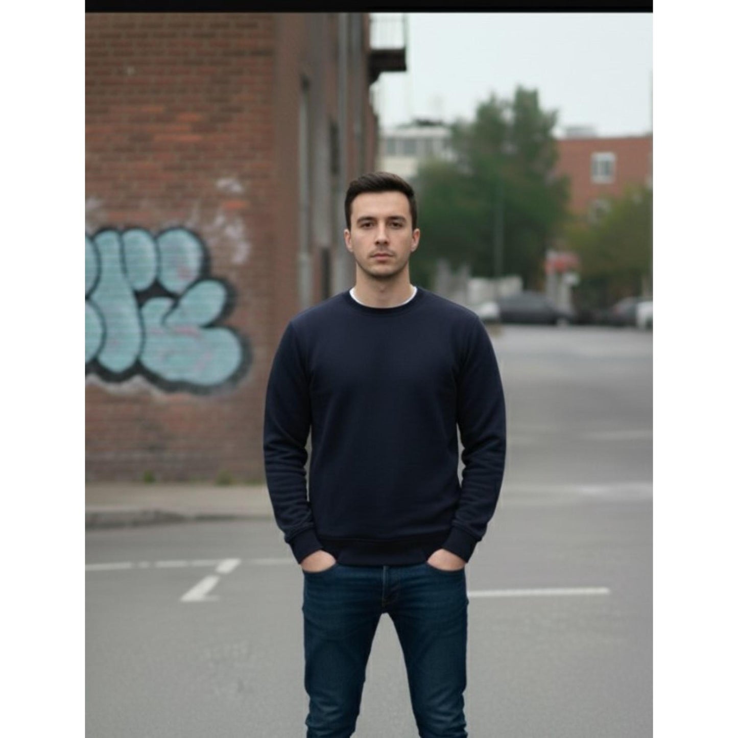 Smooth febric full sleeve sweatshirt Powder Blue