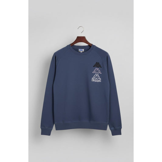 Smooth febric full sleeve sweatshirt Blue