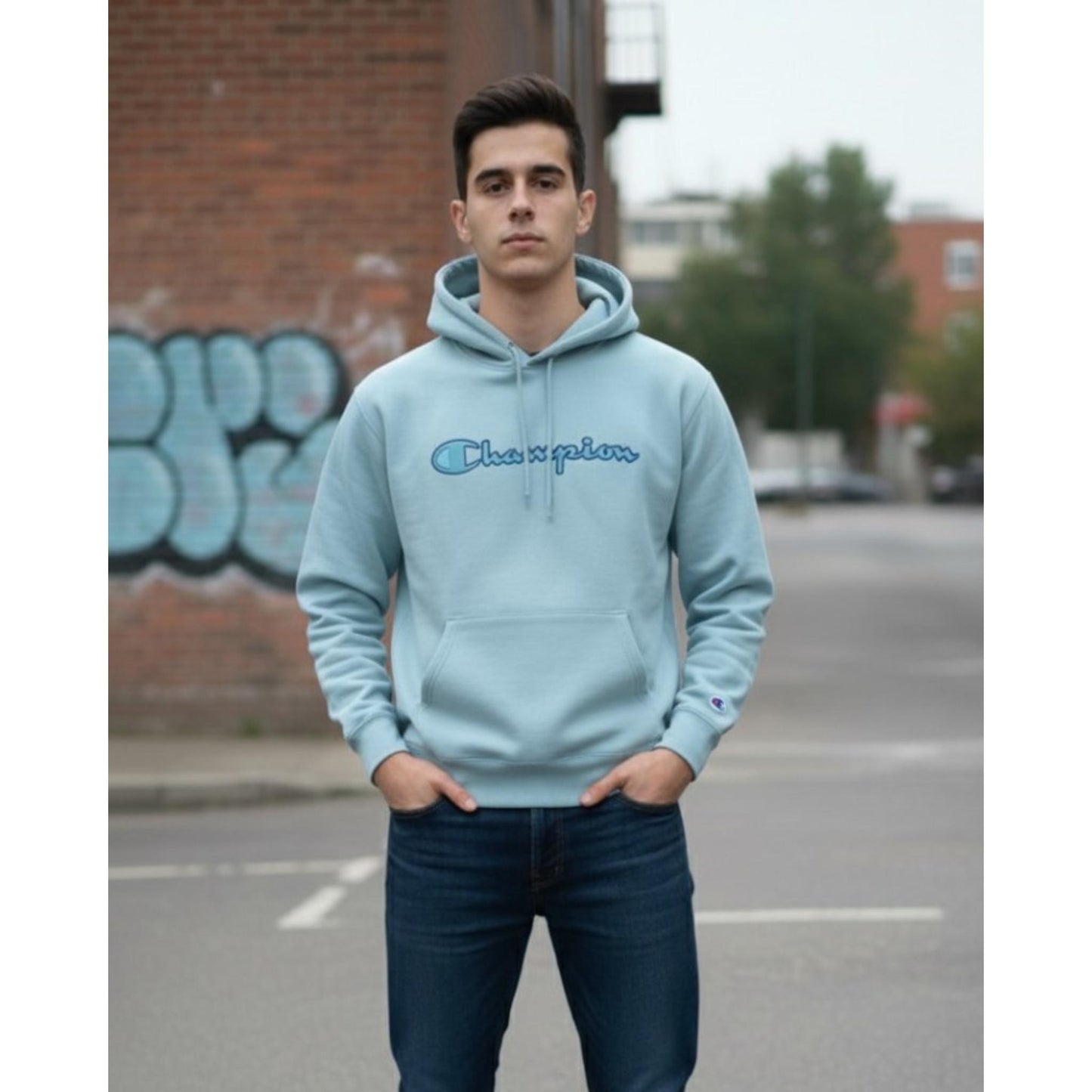 Export Quality Champion Embossed Hoodie